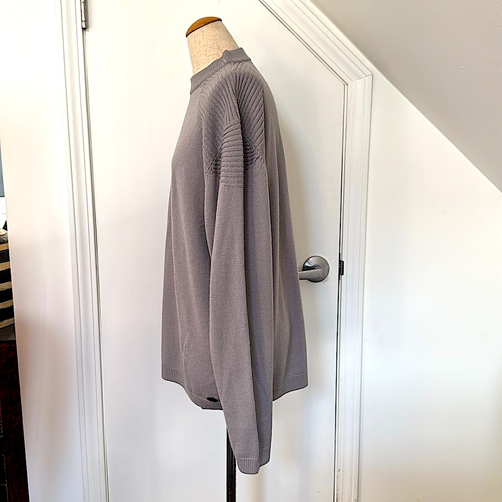 Men's Light Gray Alchemy Sweater with Shoulder Detail! L - Picture 2 of 7